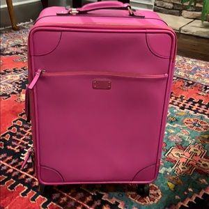 Kate Spade Carry-On Rolling Luggage Pink Leather